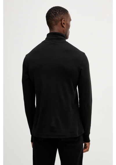 Lacoste longsleeve bawełniany kolor czarny gładki UH2828