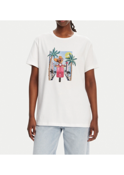 Liu Jo T-Shirt WA5260 JS003 Biały Regular Fit