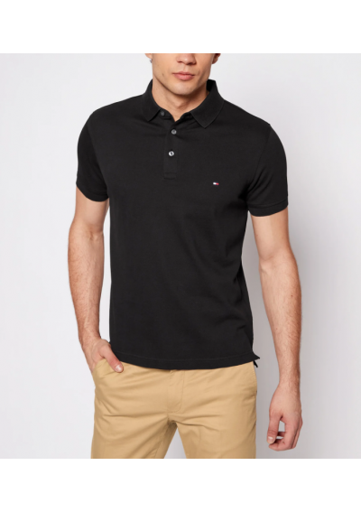 Tommy Hilfiger Polo 1985 MW0MW17771 Czarny Slim Fit