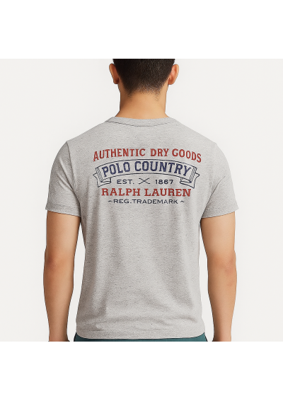 Polo Ralph Lauren Męska Szara Koszulka T-shirt