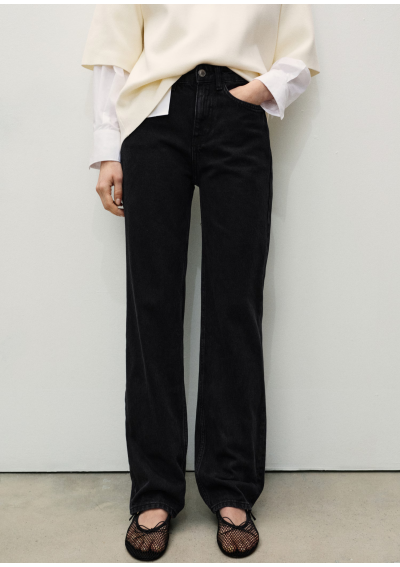 mango Jeansy Matilda o średnim stanie i prostym kroju