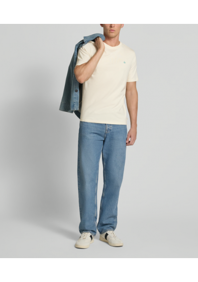 Scotch &amp; Soda T-shirt z wyhaftowanym logo - złamany biały