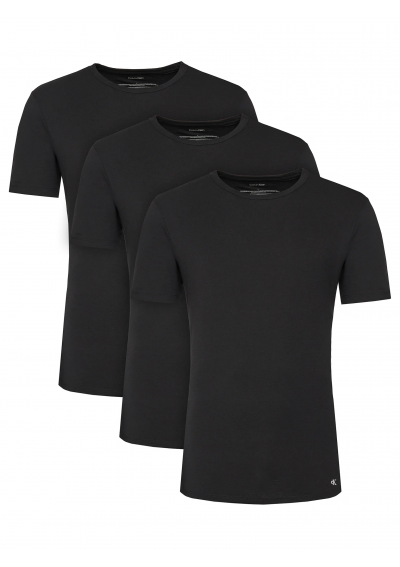 Calvin Klein Komplet 3 koszulek LV00NB4185 Czarny Regular Fit