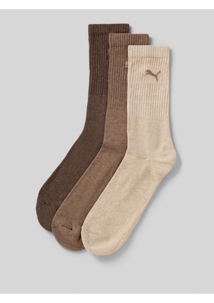 PUMA Skarpety sportowe w zestawie 3 pary - beżowy melanż