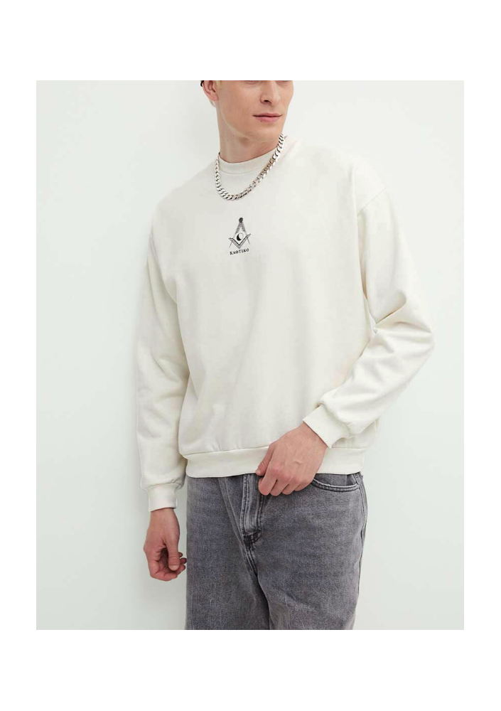 Kaotiko bluza kolor beżowy z nadrukiem AI113-01-G002