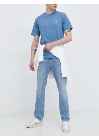 Dickies t-shirt bawełniany męski kolor niebieski z nadrukiem