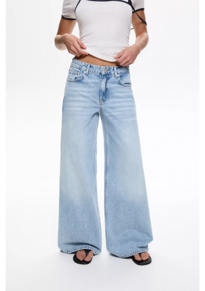 PULL&amp;BEAR Jeansy wide leg niski stan