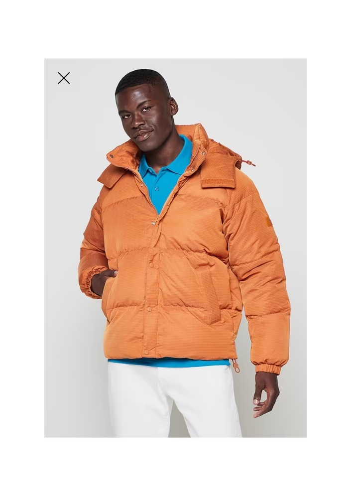 Lacoste Męska krótka kurtka pikowana L!VE z odpinanym kapturem