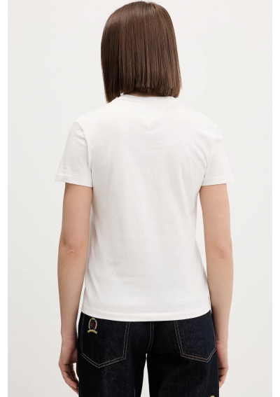Tommy Jeans t-shirt bawełniany damski kolor biały DW0DW21842
