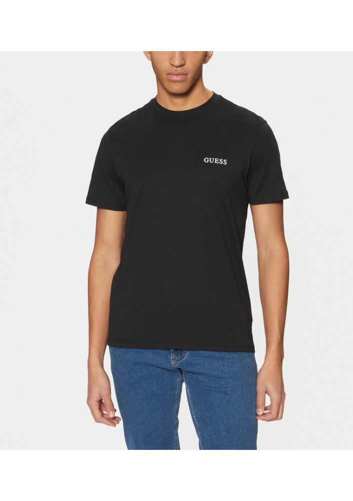 Guess T-Shirt męski U4BM03 KCAM1 Czarny Regular Fit