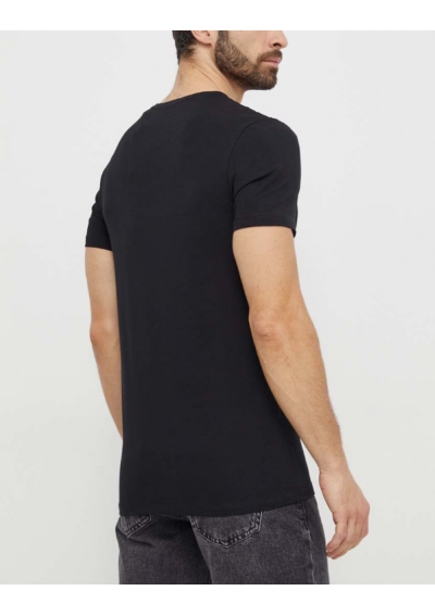 Guess t-shirt CALEB męski kolor czarny gładki U97M00 KCD31