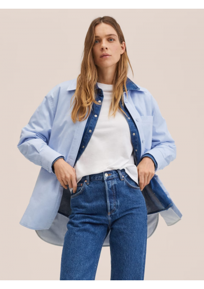 MANGO Kurtka przejściowa 'Libelula' w kolorze Jasnoniebieski