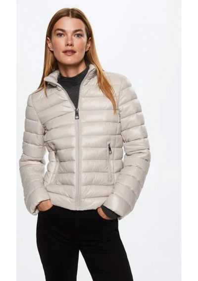 MANGO Kurtka przejściowa 'Blandi' w kolorze Jasnoszary