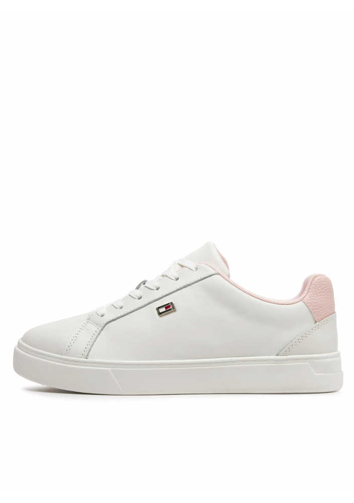 Tommy Hilfiger Sneakersy Flag Court Sneaker FW0FW08072 Écru