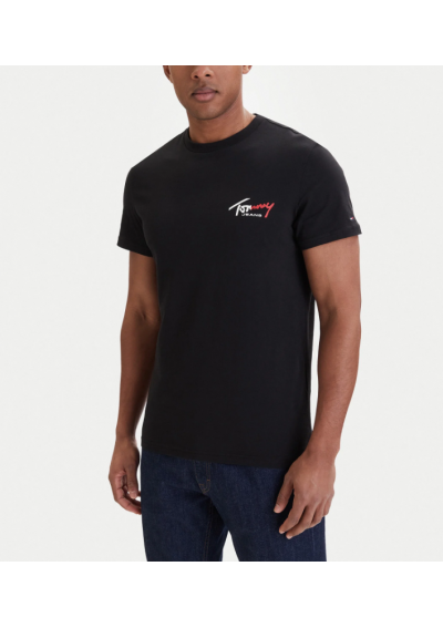 Tommy Jeans T-Shirt DM0DM22538 Czarny Slim Fit