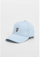 KARL LAGERFELD Czapka z daszkiem błękitna z logo