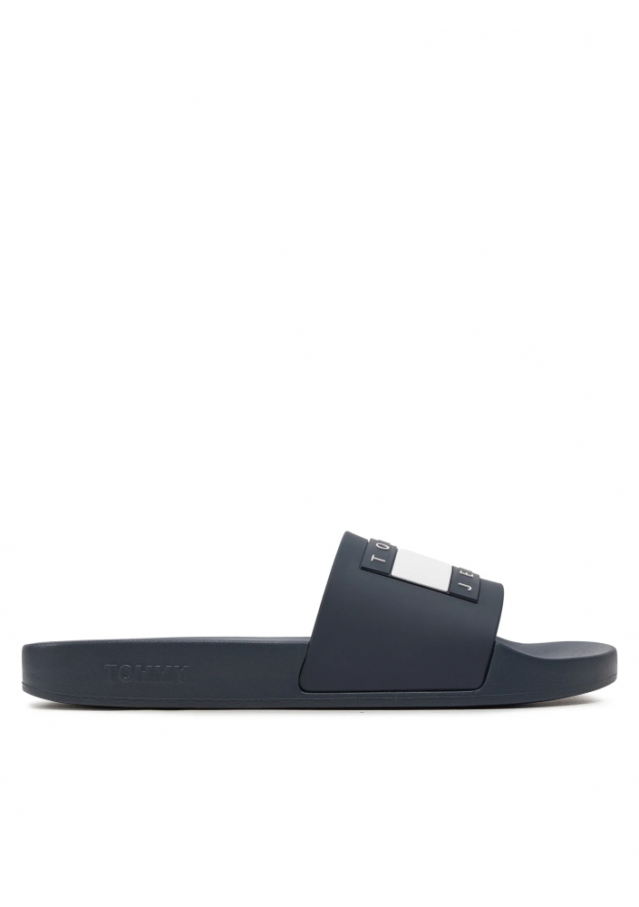 Tommy Jeans Klapki Pool Slide Ess EM0EM01191 Granatowy
