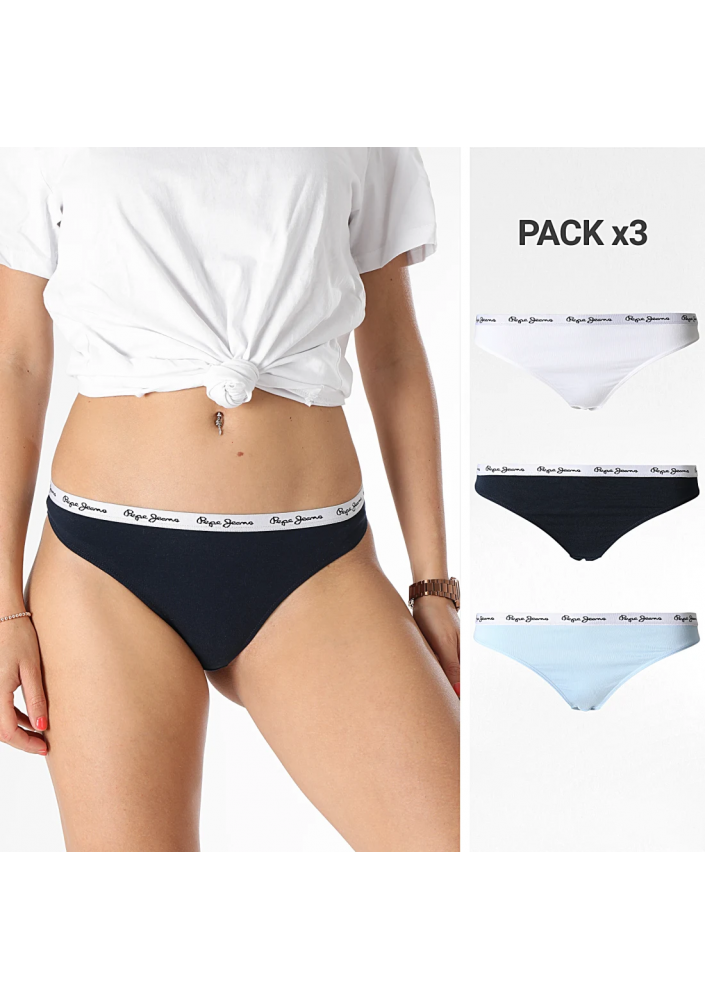 Pepe Jeans – Damskie majtki bikini Classic (3-pack) PLU10956 kolory