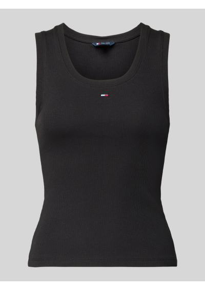 Tommy Jeans Top Essential DW0DW20673 Czarny Slim Fit