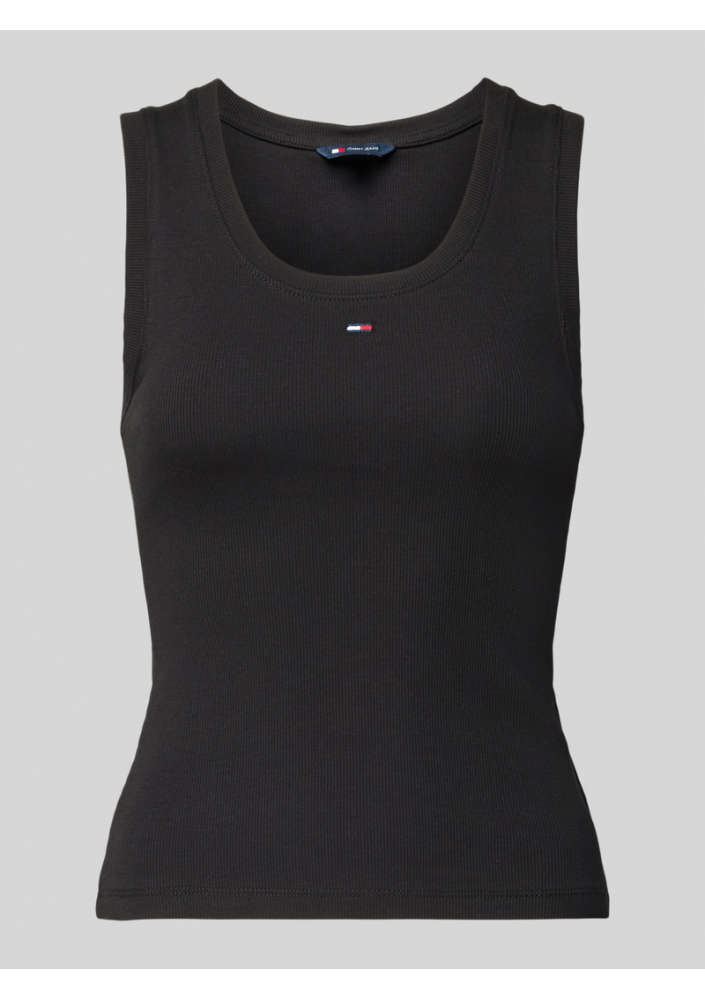 Tommy Jeans Top Essential DW0DW20673 Czarny Slim Fit