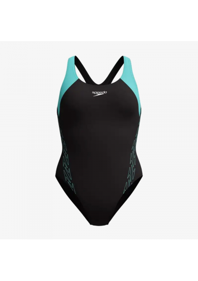 Speedo Hyprbm Splc Rcrbck 1Pc Af damski niebieski kostium kąpielowy