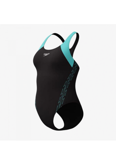 Speedo Hyprbm Splc Rcrbck 1Pc Af damski niebieski kostium kąpielowy