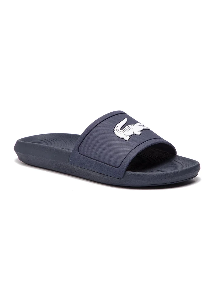 Lacoste klapki Croco Slide 119 Granatowe