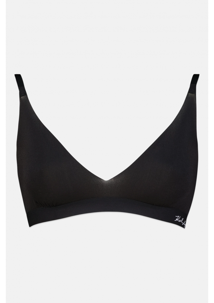 Karl Lagerfeld Women Brand Logo Non-Padded Bra, Black