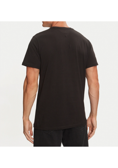 Tommy Jeans T-Shirt Essential Flag DM0DM20740 Czarny Slim Fit