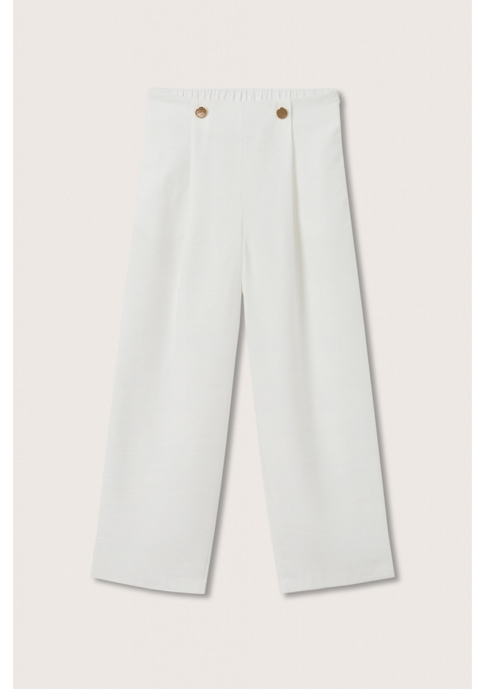 Mango Spodnie materiałowe Bot 27006306 Biały Relaxed Fit