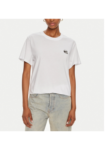 KARL LAGERFELD T-Shirt Ikonik 2.0 245W1712 Biały Regular Fit