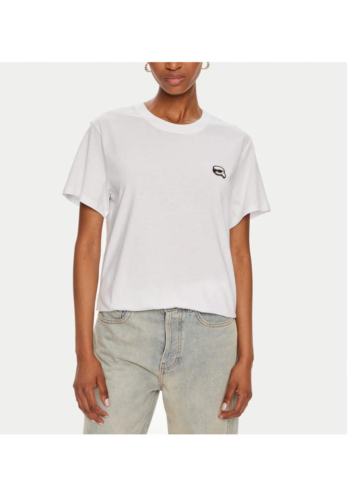 KARL LAGERFELD T-Shirt Ikonik 2.0 245W1712 Biały Regular Fit