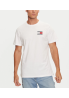 Tommy Jeans T-Shirt Essential Flag DM0DM20740 Biały Slim Fit