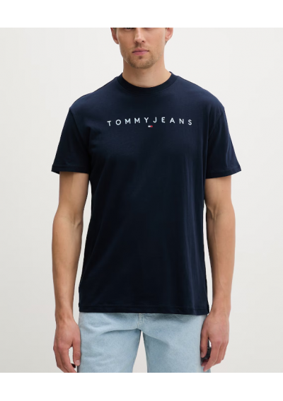 Tommy Jeans t-shirt męski bawełniany niebieski DM0DM20744