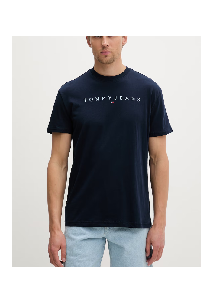 Tommy Jeans t-shirt męski bawełniany niebieski DM0DM20744
