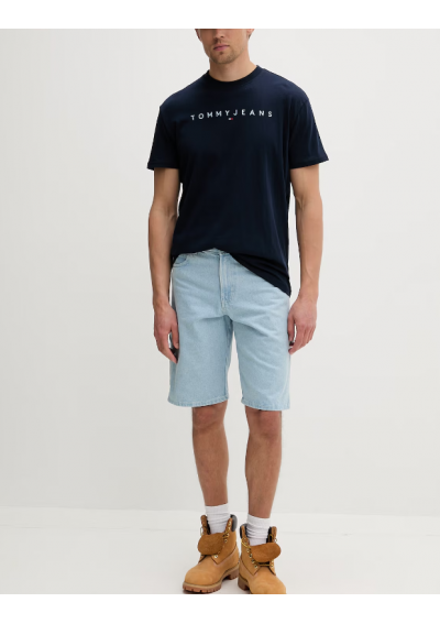 Tommy Jeans t-shirt męski bawełniany niebieski DM0DM20744