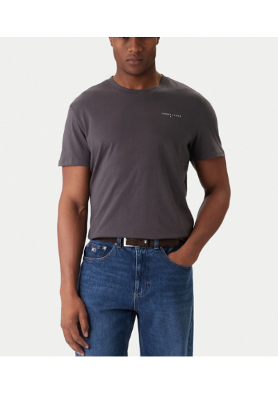 Tommy Jeans T-Shirt Linear Chest DM0DM21780 Szary Slim Fit