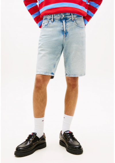Tommy Jeans SCANTON FADED SLIM DENIM SHORTS - Szorty jeansowe