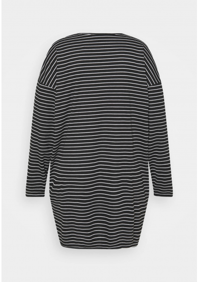 Missguided Plus STRIPE LONG SLEEVE DRESS - Sukienka z dżerseju